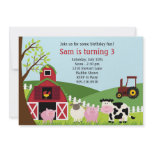 Farm Animals Birthday Party Invitation