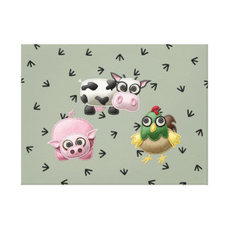 Farm Animal Wrapped Canvas Prints | Zazzle