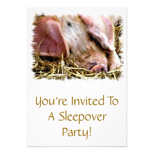 FARM ANIMALS, PIGS CUSTOM INVITATIONS