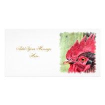 FARM ANIMALS, ROOSTER PICTURE CARD