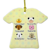 Farm Animals Sounds Christmas Ornament