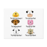 Farm Animals Sounds Postcard