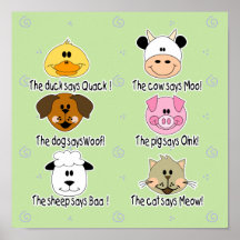 Farm Animals Sounds Poster