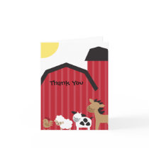 Farm Animals Thank You Cards