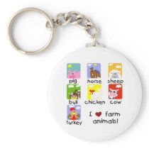 Farm Animals Tshirts and Gifts Key Chains