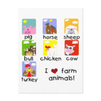 Farm Animals Tshirts and Gifts postcards by toddlersplace Farm Animals Tshirts and Gifts postcards