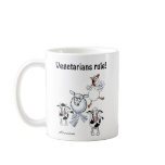 Farm animals: "Vegetarians Rule!" Mug