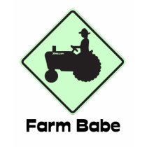 Farm Babe Lt Green T Shirts