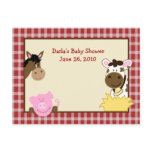 Farm Babies Baby Shower Advice Cards Post Cards