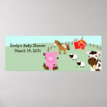 Farm Babies Barnyard Barn Yard Birthday Banner Posters