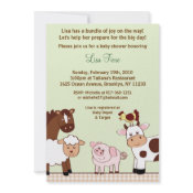 Farm Babies Farm Animals Baby Shower Invitations invitation