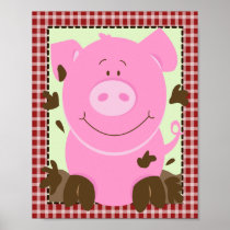 FARM BABIES PIG 8x10 BABY NURSERY ROOM PRINT