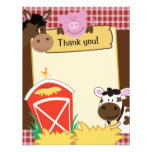 Farm Babies Writable Flat Thank you Card Announcements