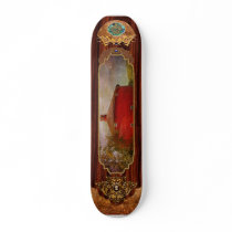 Farm - Barn - Red round barn Skate Board