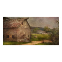 Farm - Barn - The old gray barn Personalized Photo Card