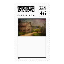 Farm - Barn - The old gray barn Postage Stamps
