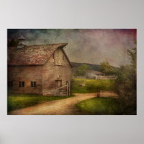 Farm - Barn - The old gray barn Print