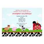 Farm Barnyard Birthday Invitations