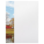 Farm By Pond in Autumn Custom Letterhead