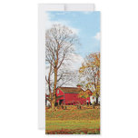 Farm By Pond in Autumn Custom Rack Card