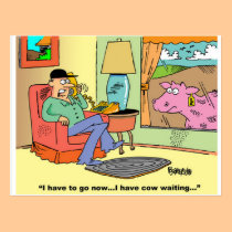 Farm Cartoon Cow Humor postcards