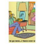 Farm Cartoon Cow Humor Stationery Design