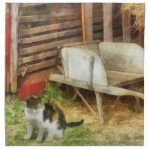 Farm Cat Printed Napkin