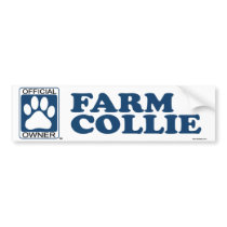 Farm Collie Blue bumper stickers by GenuineDogOwner Farm Collie Blue bumper stickers