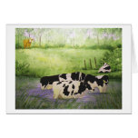 Farm Cows Blank Greeting Card