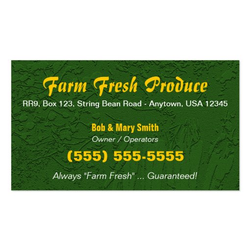Farm / Farming Business Card