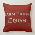 Farm Fresh Eggs Rustic Sign Pillow pillows