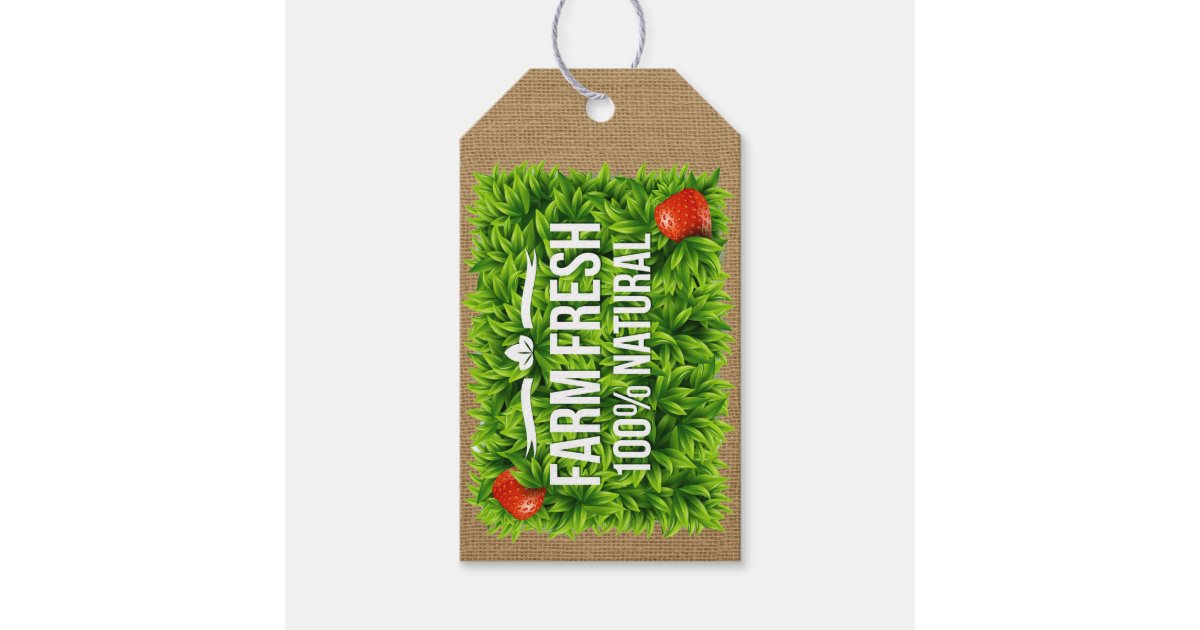 Farm Fresh or Organic Gift Tag SRF Zazzle