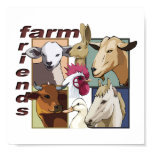 FARM FRIENDS - BARNYARD ANIMALS POSTER