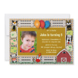 Farm Friends Personalized Invitation