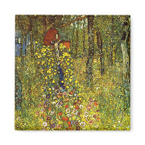 Farm Garden with Crucifix by Gustav Klimt Fridge Magnets