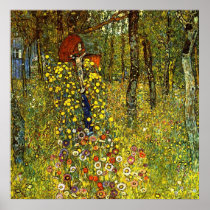 Farm Garden with Crucifix by Gustav Klimt Posters