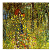 Farm Garden with Crucifix by Gustav Klimt Posters