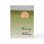 Farm Hay Bales Country Wedding Announcement Greeting Cards