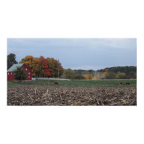 Farm in autumn posters