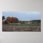 Farm in autumn posters