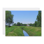 Farm landscape photo red barn irrigation ditch announcement