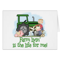 Farm Livin' (Boy) Greeting Cards