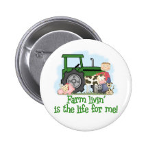 Farm Livin' (Boy) Pinback Button