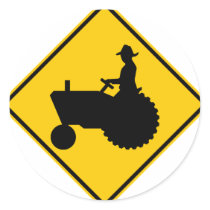 Farm Machinery Crossing Highway Sign stickers by wesleyowns Farm Machinery Crossing Highway Sign stickers