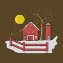 Farm Scene #1 embroidered shirts by ZazzleEmbroidery Farm Scene #1 embroidered shirts