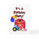 Farm Theme Birthday Invitations card