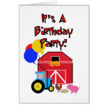 Farm Theme Birthday Invitations Greeting Card