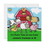 Farm Theme Customized  Birthday Invitations