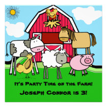 Farm Theme Customized  Birthday Invitations invitations