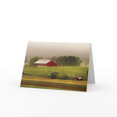 Farm - Tilling the fields Greeting Cards by suburbanscenes